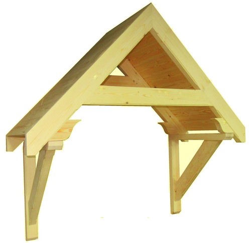 Timber front door canopy - canopy, porch