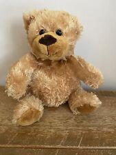 The Cuddle Crew Teddy Bear Soft Toy Honey Brown Coloured 8” Plush Brown Bow VGC