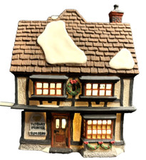 Dept 56 Dickens Heritage Village Tutbury Printer #55689 w/Box & Light Mint