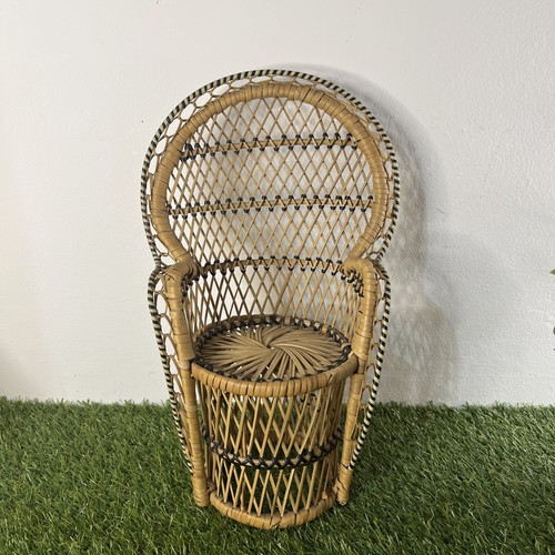 Vintage wicker peacock - wicker,
