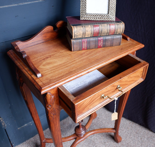 Vintage mahogany wood lamp - vintage,