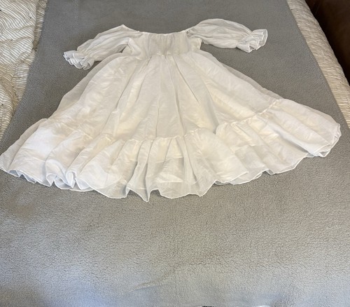 Womens white puff sleeve dress - puff,