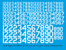  USA 45 DEG ID NUMBERS  36"