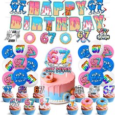 67 Meme Icecream Banner Cake