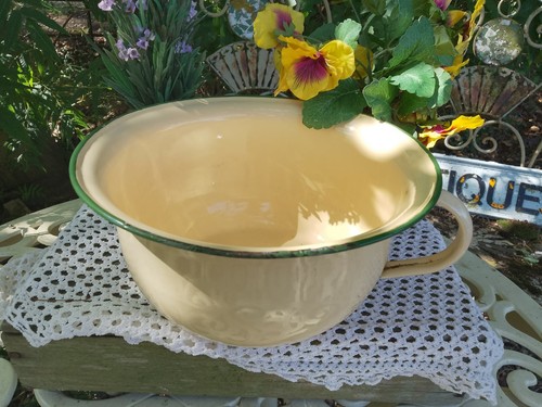 1920 enamel yellow and green - and,