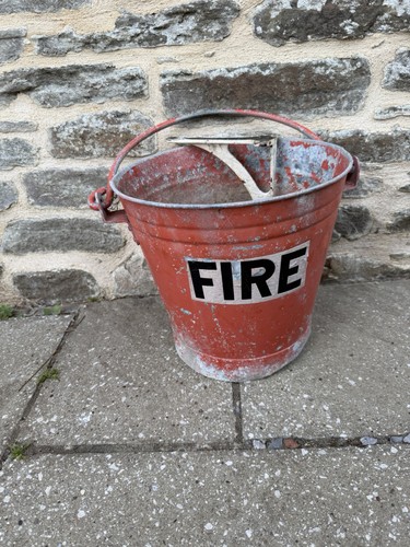 Vintage fire bucket with - vintage,