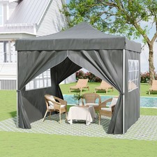 3x3m Pop-Up Heavy Duty Gazebo Marquee Waterproof Garden Awning Party Tent Canopy