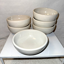 Victor & Carr China Restaurant Ware soup chili ceral bowls x3 heavy white vtg 5"