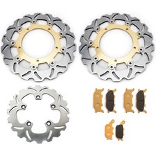 Front Rear Brake Discs Rotors Pads For Yamaha FZ6 600 Fazer 2004-2007 FZ6R 09-24