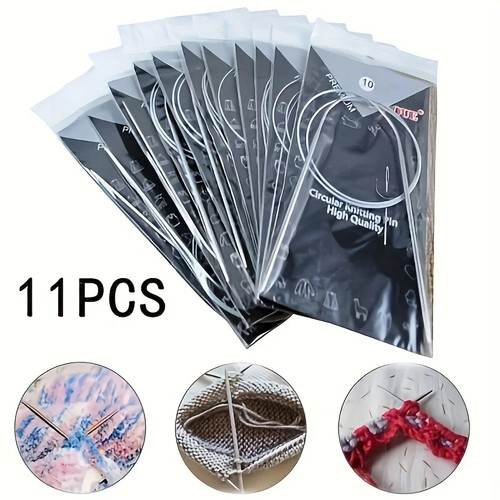 11pc 80cm metal knitting - 80cm,