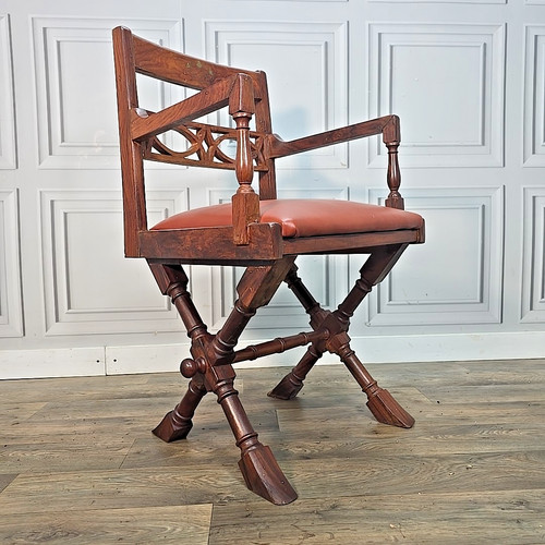 Vintage campaign style chair - campaign,
