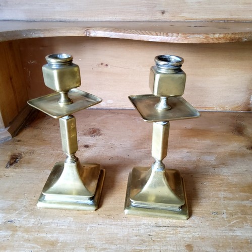 Vintage brass candlestick - brass,