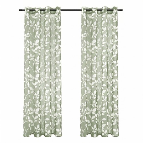 Panels leaf printed sheer - panels,