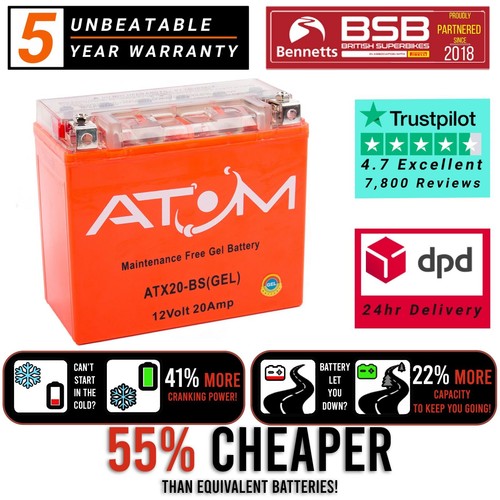 Atom atx20l gel motorcycle - atx20l-bs,