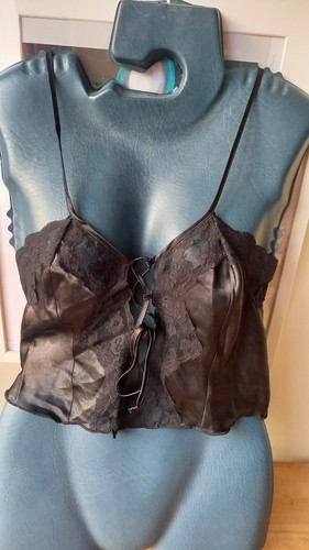 Black satin silk like - like, camisole