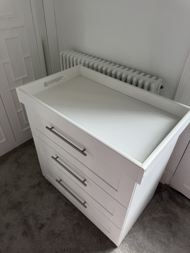 White wooden baby changing - white,