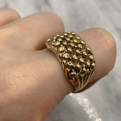 Gold keeper ring - 9,