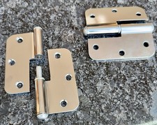 Chrome plated lift off door hinges 85mm (Per Pair) - RIGHT HAND