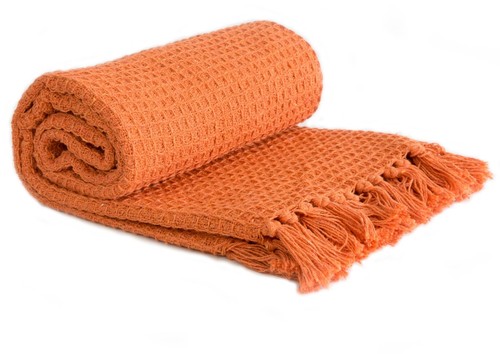 100 cotton honeycomb orange - cotton,
