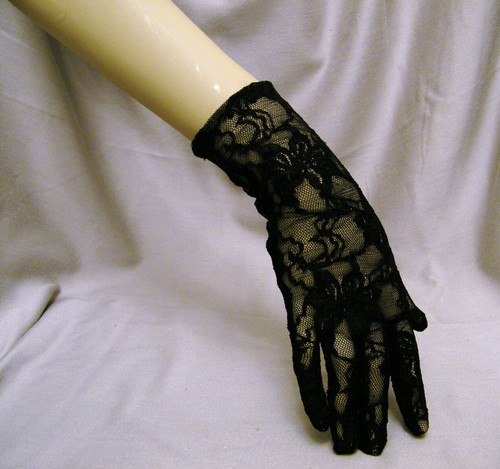 Wrist length lace - lace, gloves