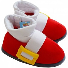 Sonic The Hedgehog Plush Adult Slippers Red