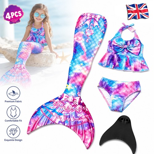 Kids mermaid tail with monofin - kids,