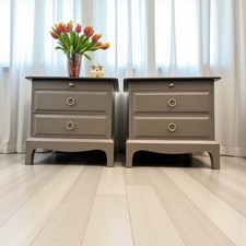Matching Pair Of Stag Minstrel Bedside Drawers