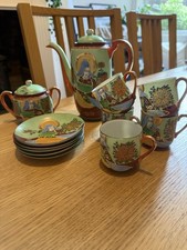 Vintage Japanese Genuine Samurai China Part Coffee Set
