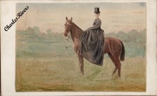 1868 MANCHESTER COLOURED CDV LADY NAMED ELLEN VERONICA MEIN SIDESADDLE #D4101