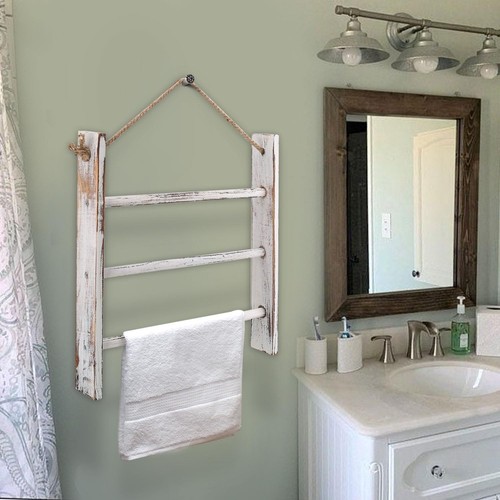 Vintage whitewashed hand towel - whitewashed,
