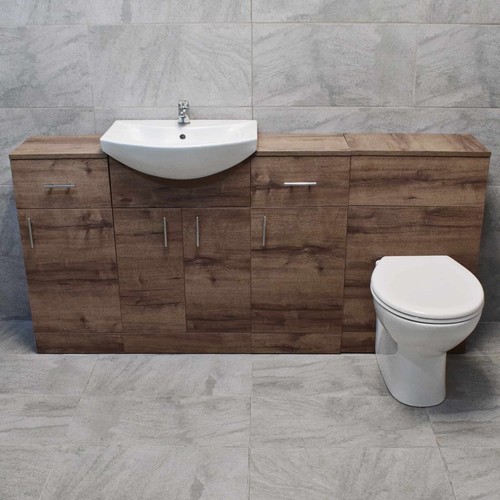1740mm vanity walnut - 1740mm,