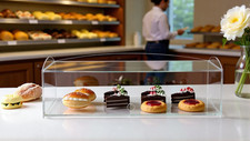 1 Tier Acrylic Bakery Pastry Display Case Cabinet Cakes Donuts Cupcakes Pastries