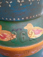 Lrg Rustic Painted Umbrella