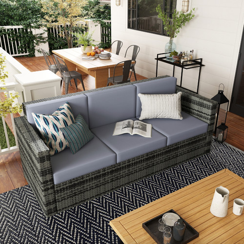 Seater rattan sofa large - 3,