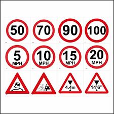 Highway Traffic Signs Speed Limits Slippery Skid Gravel Height Maximum GSQ170