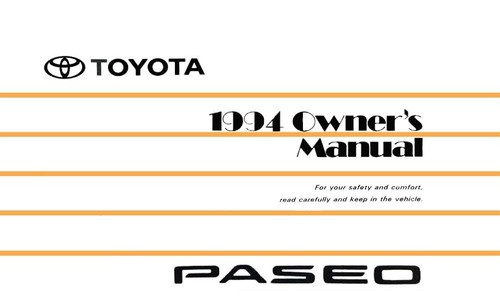 1994 toyota paseo owner - 1994, owner's