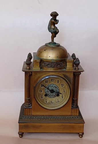 Vintage brass domed mantle - brass,