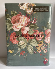 Laura Ashley Rosemore Fern Green Pair of Blackout Eyelet Curtains 64" x 90" BNIP