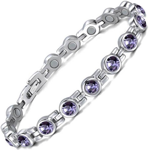 Silver purple crystal - silver, &