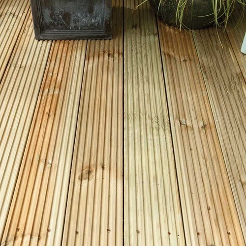 Wooden garden decking - wooden,