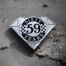 59 Club Biker Pin Badge, Ace Cafe, BSA, Norton Triumph, Piston Broke, Ton Up MCN