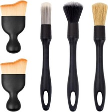 Car Detailing Brush Set Replaceable Head Multifunction Comfortable Handle 5 PCS