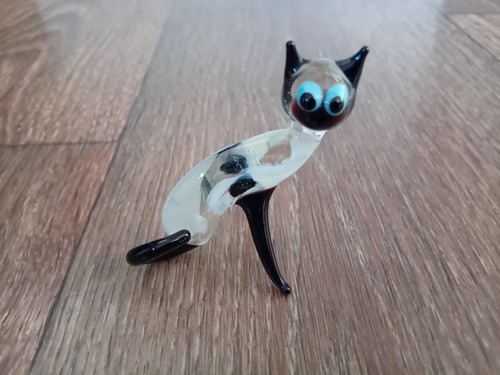 Vintage glass cat - vintage,