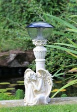 Garden Ornament Solar Fairy Angel Cherub Statue Lantern Decoration Patio Pond