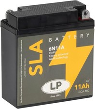 Motorbike 6N11A SLA LP Battery 6 volt,11 Ahr,100 CCA Fits Mz TS 250 1973-1976