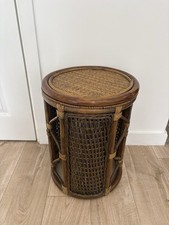 Vintage Rattan Cane Side Table