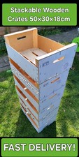 6 x Wooden Crates Boxes