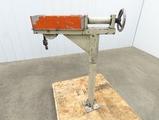 Hand Crank Post Mount Jib Crane, Ball Screw Winch, 36" Clearance, 9" Travel