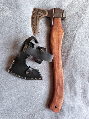 Handmade engraved axe carbon - axe,