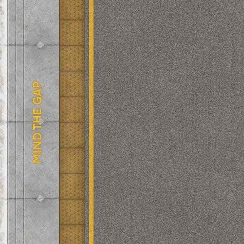 Asphalt platform surface - platform, with